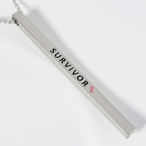 Survivor Pink Ribbon Necklace